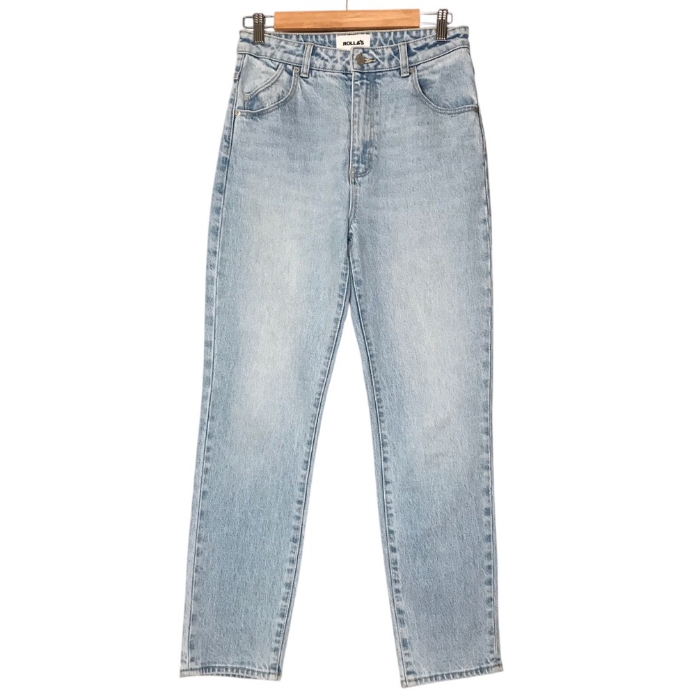 Size 28 Women's Rollas Dusters Denim High Rise Slim Light Wash Blue Jeans